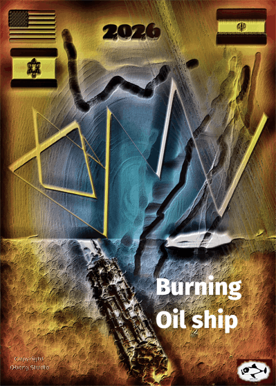 Oil ship - burning